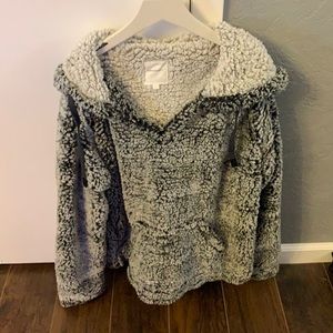 Brand new Sherpa hooded sweater